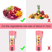 🍹 Portable 6-Blade USB Electric Juicer | Rechargeable Smoothie & Protein Shaker Bottle 380ml | On-the-Go Fruit & Vegetable Blender