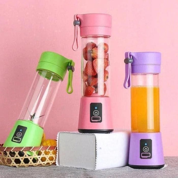 🍹 Portable 6-Blade USB Electric Juicer | Rechargeable Smoothie & Protein Shaker Bottle 380ml | On-the-Go Fruit & Vegetable Blender