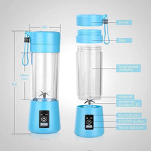 🍹 Portable 6-Blade USB Electric Juicer | Rechargeable Smoothie & Protein Shaker Bottle 380ml | On-the-Go Fruit & Vegetable Blender
