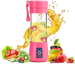 🍹 Portable 6-Blade USB Electric Juicer | Rechargeable Smoothie & Protein Shaker Bottle 380ml | On-the-Go Fruit & Vegetable Blender