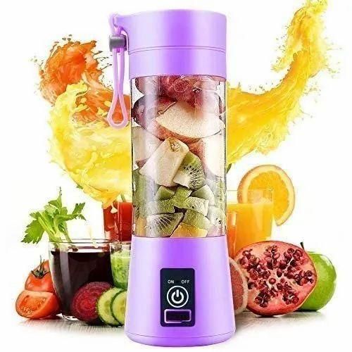🍹 Portable 6-Blade USB Electric Juicer | Rechargeable Smoothie & Protein Shaker Bottle 380ml | On-the-Go Fruit & Vegetable Blender